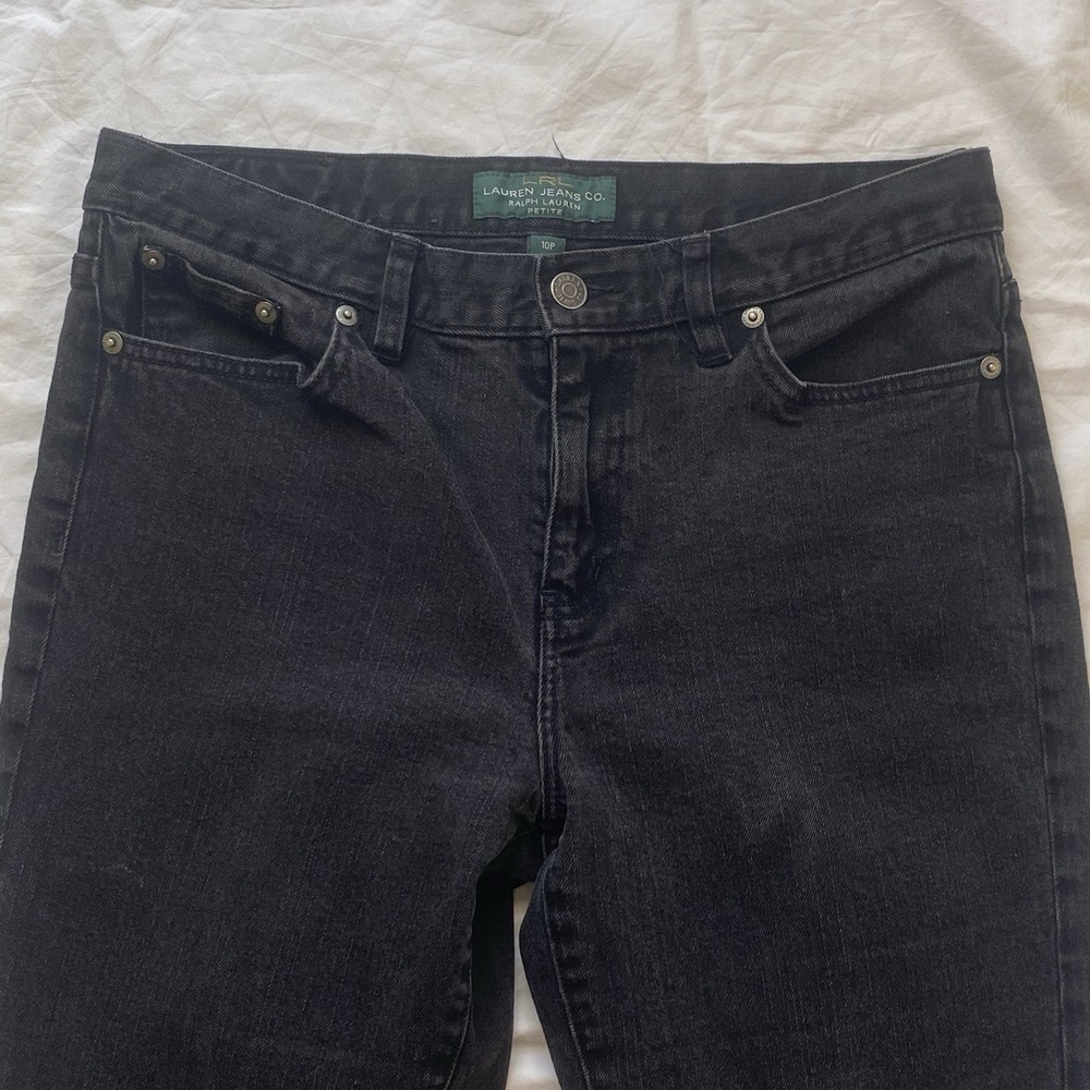 LRL Lauren Ralph Lauren Jeans Black Classic Bootcut Womens 10P Cotton Elastane